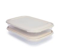 Plastic Forte - Set di 2 contenitori per salsicce Vision da 1,75 l, beige
