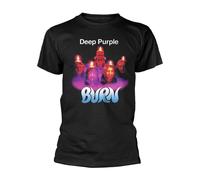Plastic Head Deep Purple Burn Band Logo T Shirt S Black