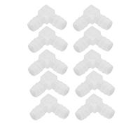 Plastic Hose Connector 90 Degree Elbow | PP Safe Neutral L Pipe Fitting | 10Pcs Hose Joint for Aquarium/Laboratory/Food & Beverage | Resilient & High Hardness (12mm / 0.47in)