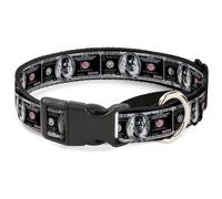 Plastic Martingale Collar 100 Dollar Bill X-Ray Black/White WIDE-Medium 16-23"
