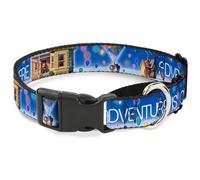 Plastic Martingale Collar ADVENTURE IS OUT THERE/Carl on Porch/Flying House/Ball