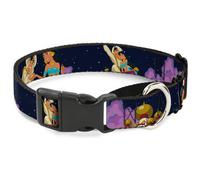 Plastic Martingale Collar Aladdin & Jasmine Magic Carpet Ride Scenes WIDE-Small