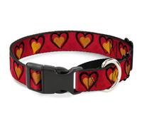 Plastic Martingale Collar Alice in Wonderland Queen's Hearts Reds/Black/Gold Sma