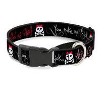 Plastic Martingale Collar Angry Girl/Mad As Hell/You Make Me Sick WIDE-Medium 16