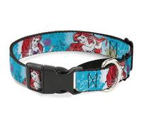 Plastic Martingale Collar ARIEL Sketch Poses Blues/Lavender Medium 11-17"