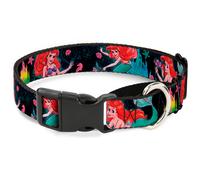 Plastic Martingale Collar Ariel Underwater Poses/Palace Silhouette WIDE-Medium 1