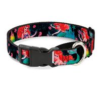 Plastic Martingale Collar Ariel Underwater Poses/Palace Silhouette WIDE-Small 13