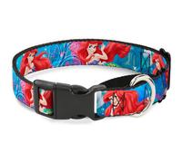 Plastic Martingale Collar Ariel Vivid Underwater Sparkle Poses/Castle Medium 11-
