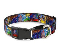 Plastic Martingale Collar Beauty & the Beast Stained Glass Scenes WIDE-Large 18-