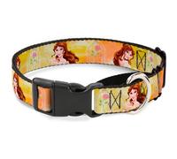 Plastic Martingale Collar Belle Poses/Enchanted Rose/Story Script Yellow/Pinks M
