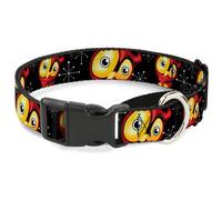 Plastic Martingale Collar Big Eye Owl WIDE-Small 13-18"