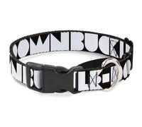 Plastic Martingale Collar BUCKLE-DOWN Shapes Black/White Small 9-15"