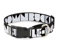 Plastic Martingale Collar BUCKLE-DOWN Shapes Black/White WIDE-Large 18-32"