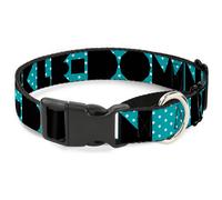Plastic Martingale Collar BUCKLE-DOWN Shapes Dot Turquoise/White/Black Medium 11