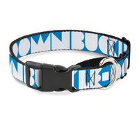 Plastic Martingale Collar BUCKLE-DOWN Shapes Turquoise/White WIDE-Large 18-32"