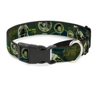 Plastic Martingale Collar Buzz Poses/Stars LIKE A BUZZ WIDE-Large 18-32"