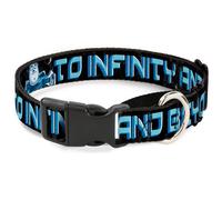 Plastic Martingale Collar Buzz Poses/Stars TO INFINITY AND BEYOND Black/Blues WI