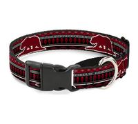 Plastic Martingale Collar Cali Bear/Aztec4 Black/Dark Reds/Cream Large 15-26"