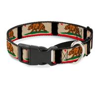 Plastic Martingale Collar California Flag Distressed Painting Blocks Medium 11-1