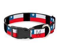 Plastic Martingale Collar Chile Flags Medium 11-17"