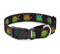 Plastic Martingale Collar Classic TMNT Expessions/Battle Gear Gray/Multi Color W
