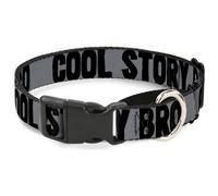 Plastic Martingale Collar COOL STORY BRO Gray/Black WIDE-Large 18-32"