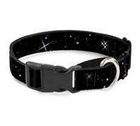 Plastic Martingale Collar Deep Space Black/White WIDE-Small 13-18"