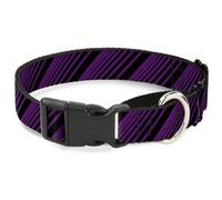 Plastic Martingale Collar Diagonal Stripes Purples Large 15-26"