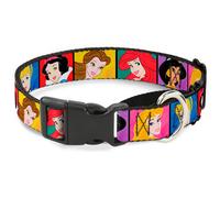 Plastic Martingale Collar Disney Princess Blocks WIDE-Small 13-18"