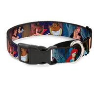 Plastic Martingale Collar Disney Princess Scenes Framed WIDE-Small 13-18"