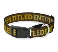 Plastic Martingale Collar ENTITLED Tonal Greens WIDE-Large 18-32"