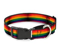 Plastic Martingale Collar Flag Pride Distressed Rainbow WIDE-Large 18-32"