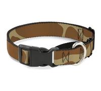 Plastic Martingale Collar Giraffe Spots Tan/Brown Large 15-26"
