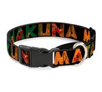 Plastic Martingale Collar HAKUNA MATATA Black/Lion King Scenes WIDE-Medium 16-23