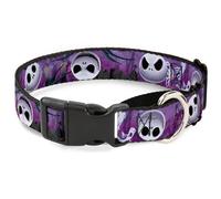 Plastic Martingale Collar Jack Expressions/Ghosts in Cemetery Purples/Grays/Whit