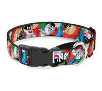 Plastic Martingale Collar Looney Tunes 3-B-Boy Stance Character Poses Stacked Sm