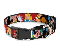 Plastic Martingale Collar Mad Hatter's Tea Party Poses WIDE-Medium 16-23"