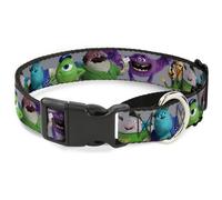 Plastic Martingale Collar Monsters University Character Lineup Gray Large 15-26"