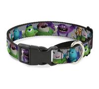 Plastic Martingale Collar Monsters University Character Lineup Gray Medium 11-17