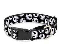 Plastic Martingale Collar NBC Jack Expressions Scattered Black/White Medium 11-1