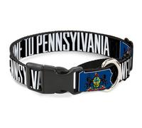 Plastic Martingale Collar Pennsylvania Flag Silhouette WELCOME TO PENNSYLVANIA W