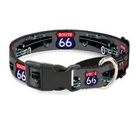 Plastic Martingale Collar Route 66 Classics Gray Large 15-26"