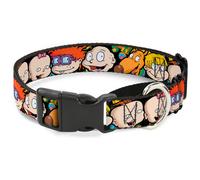 Plastic Martingale Collar Rugrats Character Faces CLOSE-UP Small 9-15"