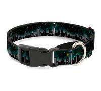Plastic Martingale Collar Seattle Vivid Skyline/Space Dust WIDE-Small 13-18"