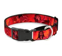 Plastic Martingale Collar Simba Scar Battle Scene Fiery Red Medium 11-17"