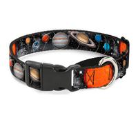 Plastic Martingale Collar Solar System Sun/Planets/Stars WIDE-Small 13-18"