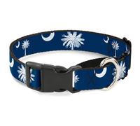 Plastic Martingale Collar South Carolina Flags Scattered Medium 11-17"