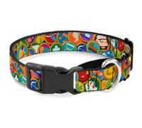 Plastic Martingale Collar Stacked Wilderness Explorers Badges Small 9-15"