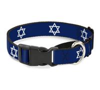 Plastic Martingale Collar Star of David WIDE-Medium 16-23"
