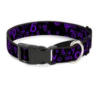 Plastic Martingale Collar Stargazer Black/Purple Small 9-15"